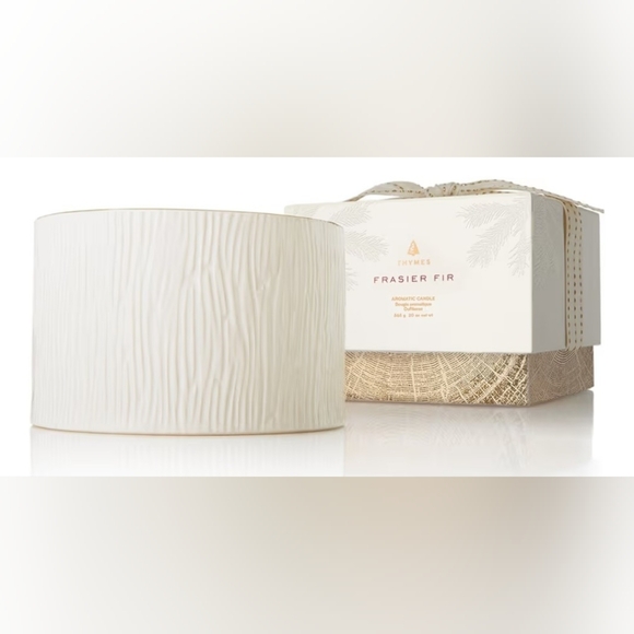 Thymes Frasier Fir Aromatic Candle - Gilded Collection - 3-Wick, 20 oz